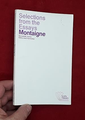 Selections From The Essays Montaigne
