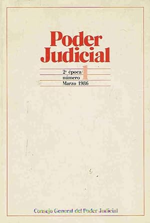 Immagine del venditore per PODER JUDICIAL. 2 POCA. N 1. Marzo 1986 venduto da Librera Torren de Rueda