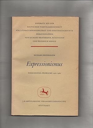 Expressionismus Forschungs-Probleme 1952 - 1960