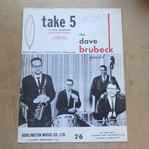 Imagen del vendedor de Take 5. Simplified Version - Recorded on Fontana Records by The Dave Brubeck Quartet a la venta por BRIMSTONES