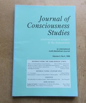Seller image for Journal of Consciousness Studies: Controversies in Science and the Humanities, Volume 3, Issue 4, 1996 for sale by BRIMSTONES