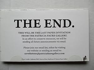 The End: This Will be the Last Paper Invitation from the Patricia Faure Gallery; Billy Al Bengsto...