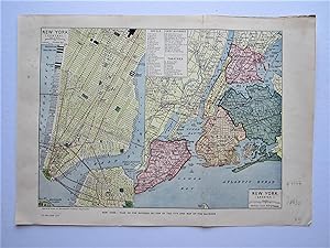 New York: Plan of the Business Section of the City and map of the Environs.
