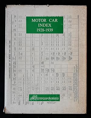 Motor Car Index 1928-1939