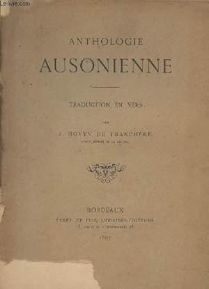 Seller image for Anthologie Ausonienne for sale by Le-Livre