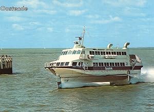 Sealink Jetfoil Boat Ship Ferry at Oostende Postcard