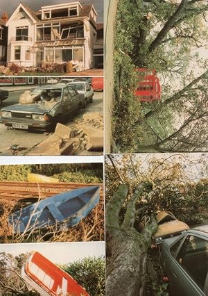Southend On Sea Car Crash Phone Box Damage 4x Essex Disaster Postcard s