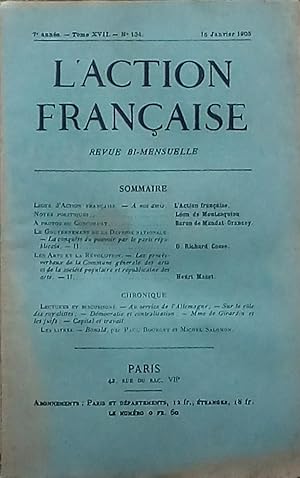 Imagen del vendedor de L'ACTION FRANCAISE Tome XVII N 134 - 15 Janvier 1905 a la venta por Bouquinerie L'Ivre Livre