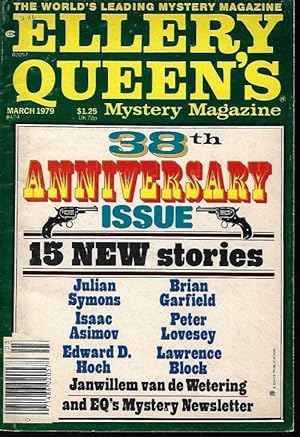 Image du vendeur pour ELLERY QUEEN'S Mystery Magazine: March, Mar. 1979 mis en vente par Books from the Crypt