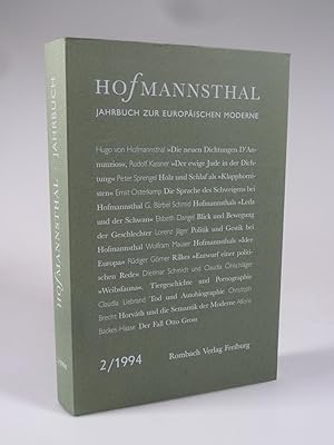 Bild des Verkufers fr Hofmannsthal Jahrbuch zur europischen Moderne 2/1994. zum Verkauf von Antiquariat Dorner