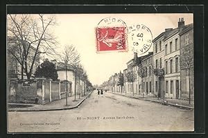 Carte postale Niort, Avenue Saint-Jean, vue de la rue