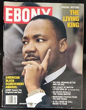 Ebony magazine January 1986 (Martin Luther King Jr on cover) "The Living King"
