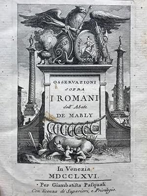 Bild des Verkufers fr Osservazioni sopra i Romani. zum Verkauf von Gabriele Maspero Libri Antichi