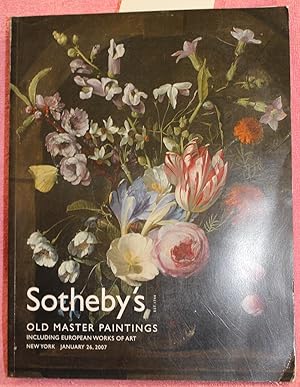 SOTHEBY'S Old Master Paintings Including European Works of Art New York January 26, 2007