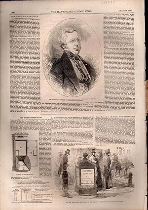 Bild des Verkufers fr ENGRAVING: "The Earl of Carlisle;".story & engraving from The Illustrated London News, March 24, 1855 zum Verkauf von Dorley House Books, Inc.
