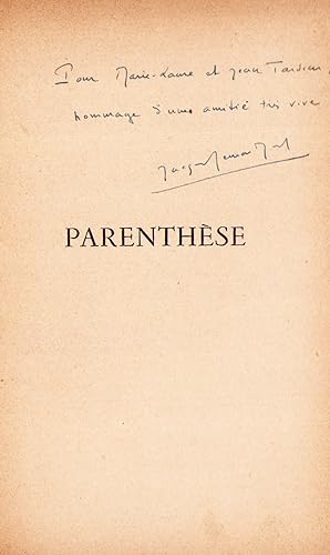 Seller image for Parenthse. for sale by Librairie de l'Amateur