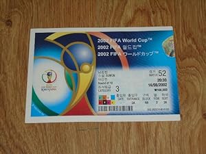 Ticket Stub Suwon World Cup Last 16 Republic of Ireland v Spain 16 June 2002