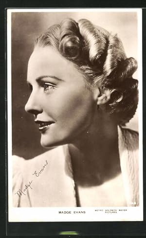 Ansichtskarte Schauspielerin Madge Evans mit elegant gelocktem Haar