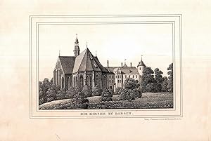 Bild des Verkufers fr Die Kirche zu Dargun. Lithographie-Ansicht. zum Verkauf von Antiquariat Dennis R. Plummer