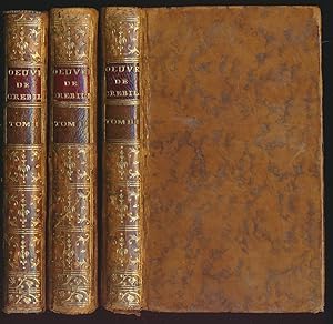 Bild des Verkufers fr Oeuvres de Crebillon. 3 Bnde (komplett). 3 volumes (complete). Nouvelle edition, corrigee, revue & augmentee de la Vie de l Auteur. zum Verkauf von Antiquariat Lenzen