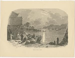 Antique Print of Xiamen (c.1870)