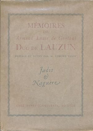 Bild des Verkufers fr Mmoires de Armand Louis de Gontaut, Duc de Lauzun, Gnral Biron zum Verkauf von LIBRAIRIE GIL-ARTGIL SARL