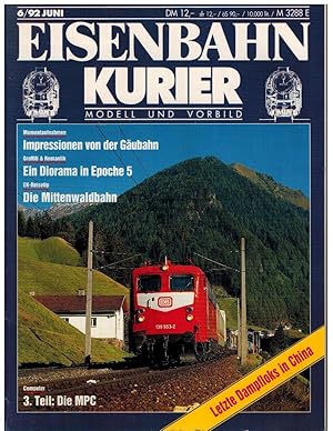 Image du vendeur pour Eisenbahn Kurier 6/92. Modell und Vorbild. Nr. 237. mis en vente par Dobben-Antiquariat Dr. Volker Wendt