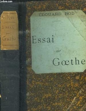 Seller image for Essai sur Goethe for sale by Le-Livre
