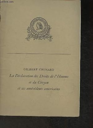 Bild des Verkufers fr La Dclaration des Droits de l'Homme et du Citoyen et ses antcdents amricains zum Verkauf von Le-Livre