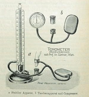 Image du vendeur pour Ueber einen neuen Blutdruckmesser (Tonometer) (Sp.1412-1418, 1 Holzschn.). mis en vente par Antiq. F.-D. Shn - Medicusbooks.Com