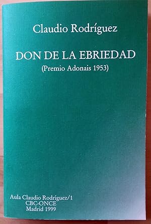 Bild des Verkufers fr DON DE LA EBRIEDAD (en sistema Braille) zum Verkauf von Itziar Arranz Libros & Dribaslibros