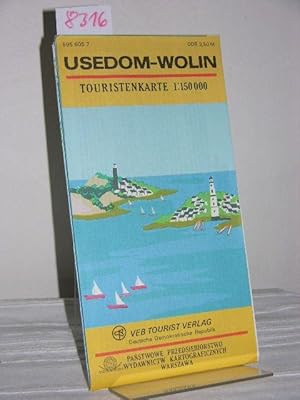 Konvolut aus 2 historischen Karte von Usedom: 1. Usedom-Wolin Touristenkarte 1:150 000 2. Usedom ...