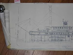 Seitenraddampfer "Rob t. E. Lee" ca. 1866 (Steamer) Modellbauplan 1:96 in englischer Sprache