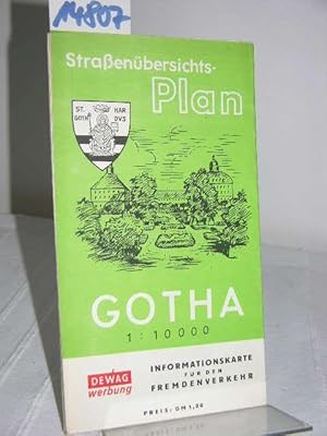 Straßenübersichtsplan Gotha 1:10000, Informationskarte für den Fremdenverkehr