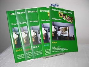 Konvolut/Sammlung aus 5 Heften: Sächsische Geschichte Vortragreihe Heft 1, 2, 3, 4 und 5. Heft 1 ...