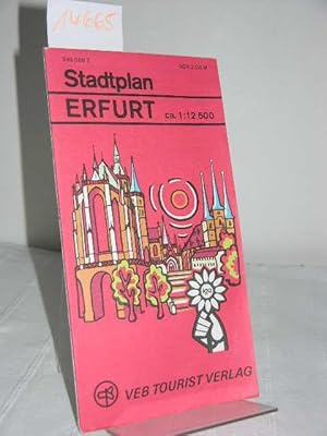 Konvolut/Sammlung Erfurter Stadtpläne: 1. Stadtplan von Erfurt ca. 1: 12 500 von 1977 2. Erfurt 1...