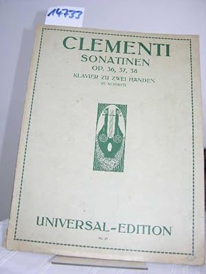 Clementi Sonatinen op. 36, 37, 38 Klavier zu zwei Händen. Revidiert von Hans Schmitt