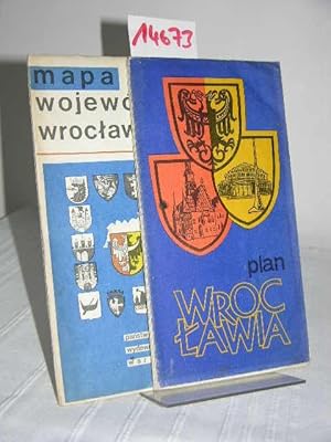 Konvolut/Sammlung aus 2 alten Karten von Wroclaw (Breslau)1. Mapa Wojewodztwa Wroclawskiego 1971....