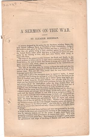 A Sermon on the War