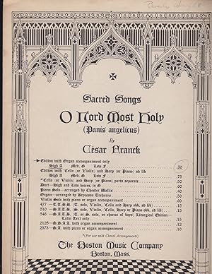 Image du vendeur pour Sacred Songs O Lord Most Holy (Panis angelicus)[music score for organ and voice] mis en vente par Meir Turner