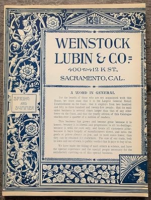 Imagen del vendedor de 1891 Edition of, The Weinstock Lubin Co. Catalog. Introduction by James E. Henley, Kathryn Gaeddert Teichroew. a la venta por G.F. Wilkinson Books, member IOBA