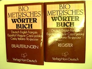 4x Biometrisches Wörterbuch (so komplett) Band 1+ 2; plus Band 3: Erläuterungen und Band 4: Regis...