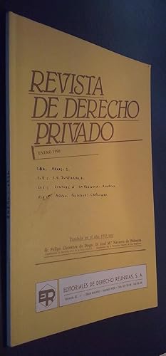 Imagen del vendedor de Revista de Derecho Privado. Enero 1996 a la venta por Librera La Candela