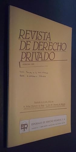 Imagen del vendedor de Revista de Derecho Privado. Febrero 1989 a la venta por Librera La Candela