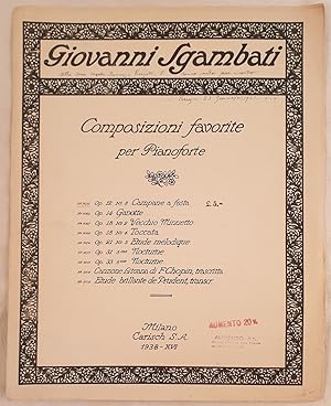 COMPOSIZIONI FAVORITE PER PIANOFORTE N. 9075 OP. 12 N. 8 CAMPANE A FESTA,