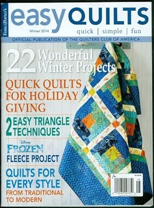 Fons & Porter's Easy Quilts Winter 2014 Magazine Back Issue (Official Publication of the Quilters...
