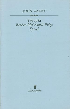 The 1982 Booker McConnell Prize Speech