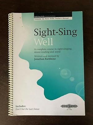 Seller image for SIGHT-SING WELL - VOL. 1A TEACHER'S MANUAL for sale by Happyfish Books