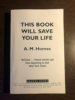 Imagen del vendedor de THIS BOOK WILL SAVE YOUR LIFE a la venta por Happyfish Books