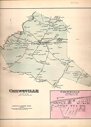 Seller image for MAP: "Chewsville (Maryland)".from An Illustrated Atlas of Washington County, Maryland for sale by Dorley House Books, Inc.
